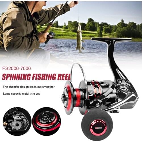 Spinning Fishing Reel 5.0:1/4.7:1 Gear Ratio Metal Spool Max Drag 12KG Carp Fishing Reels Fishing Tackle Rells Accessories
