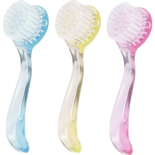 1PC Round Head Nail Powder Clean Brush Manicure Long Handle Dust Cleaning Brush Manicure Pedicure Tool Nail Accessories