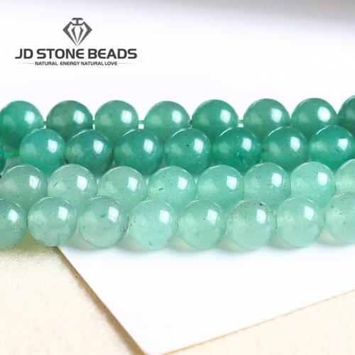 Hot Selling Natural Green Aventurine Round Loose Beads Accessories For Jewelry Making Needlework DIY Necklace Earring Bracelet