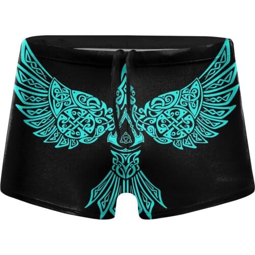 Men Norse swimwear AC Valhall SyninRaven Comforter shorts Boy for the sea Pool