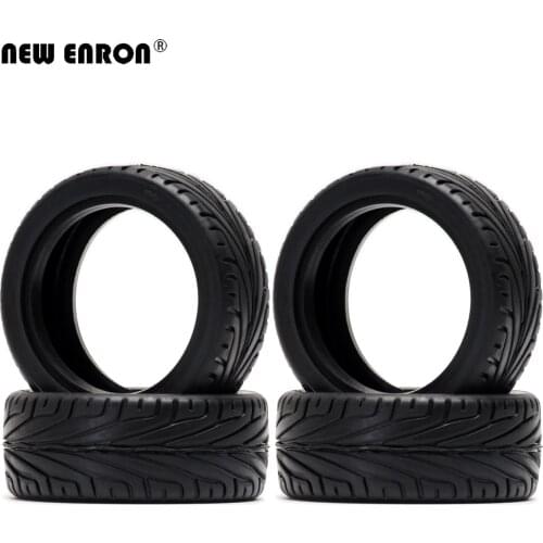 NEW ENRON 4PCS 68MM Rubber Tyres Tires 1/10 RC Car On Road Racing For HSP HPI Redcat Tamiya Kyosho SAKURA