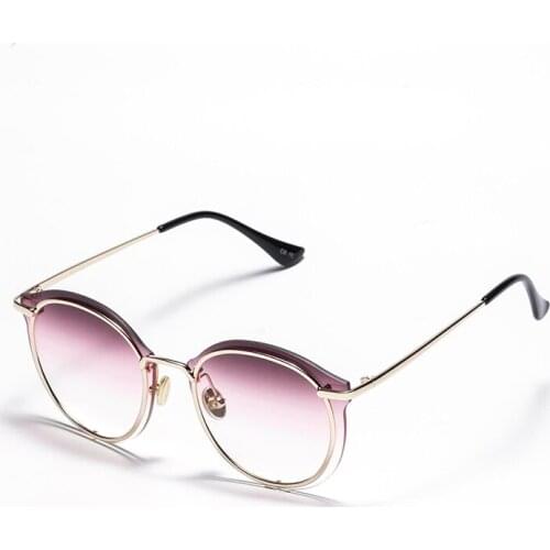 Veshion Round Sunglasses Women Vintage Retro Sun Glasses for Female 2020 Band Designer Luxury Elegant Lady Glasses Uv400