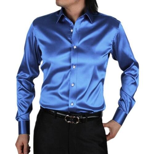 Мужские шелковые рубашки OLOMLB China At AliExpress