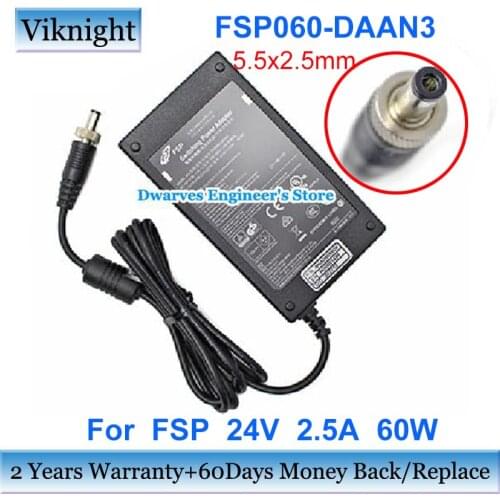 Genuine FSP 24V 2.5A 60W AC Adapter FSP050-DAAN3 FSP060-DAAN3 FSP060-RTAAN2 Laptop Charger 5.5x2.5mm