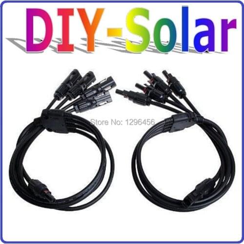 Parallel connector Adapter 1M4F+4M1F,TUV/UL standard,4 in 1 Y Connector with 74.5cm cable dedicated for PV Solar system