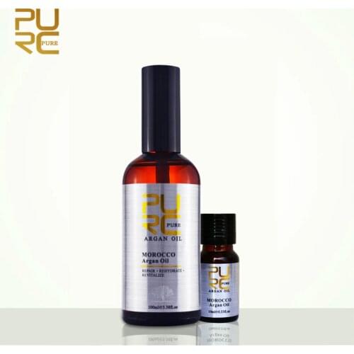 PURC hot sale Moroccan argan oil for hair care and protects damaged hair for moisture hair get one gift 10ml argan oil