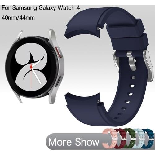 Watchband For Samsung Galaxy Watch 4 Classic 40mm 44mm Watch Bracelet Soft TPU Sport Watch Band Galaxy Watch 4 Strap 20mm