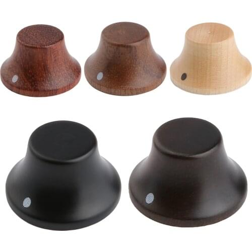 Dopro LP Strat Style Bell Knobs Wooden Control Knobs Guitar Bass Top Hat Knobs with Indicator Various Wooden Knobs