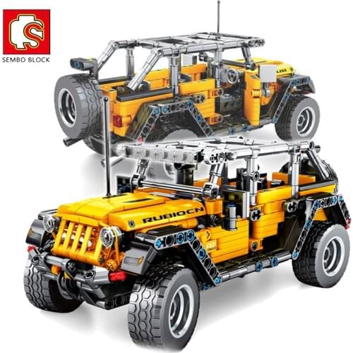 SEMBO Creator City Racing Car SUV Building Blocks Off-Road Vehicle Bricks Set Models Kids DIY Toys Children Gifts