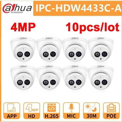 Dahua DH IPC-HDW4433C-A 4MP network IP Camera Onvif Built-in MIC With POE replace IPC-HDW4431C-A camera