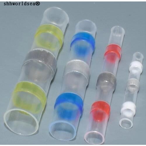 Shhworldsea Practical Electrical Waterproof Seal Heat Shrink Butt Terminals Solder Sleeve Wire Connectors