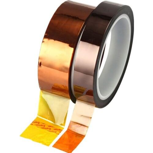 1Pc Width 3/5/8/10/15/20/25/30/35/40mm Length 30M Heat Resistant Polyimide Tape High Temperature Adhesive InsulationTape