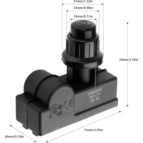 Universal Spark Generator 2 Outlet Push Button Igniter for BBQ Gas Grill Replacement DC1.5V Mounting Hole 7/8" diameter