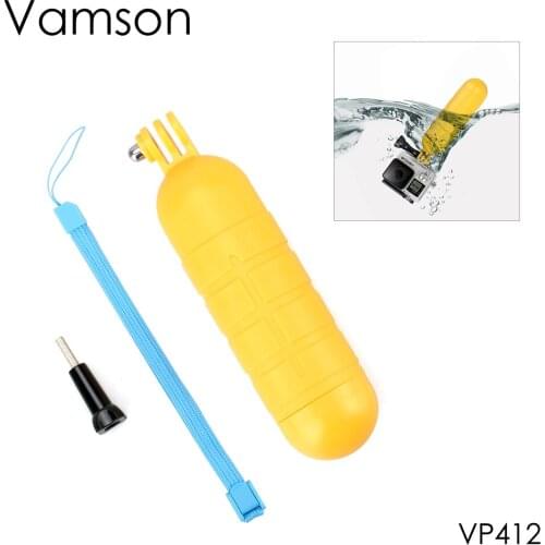 Vamson for go pro water Yellow Water Floating Grip Monopod Handle Tripod For gopro hero 8 7 6 5 4 for yi 4K Action-VP412