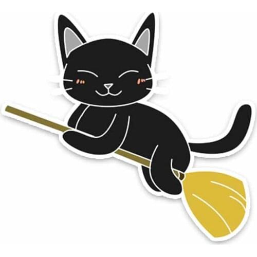 New Personality Fresh Halloween Cat Car Sticker Vinyl PVC 15cm*14cm Motorcycle Decals Windshield Car Window Car Decals