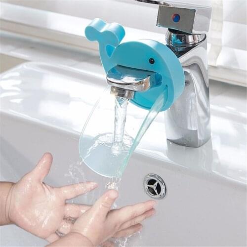 Water Tap Childrens Sink Extender Baby Hand Washing Faucet Extension Extension Spout Artifact Water Pipe Splash-proof Cartoon