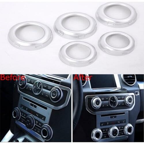 YAQUICKA For Land Rover Discovery 4 10-16 Range Rover 10-13 Freelander 2 13-15 Car Center Control Button Knob Cover Ring Trim