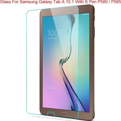 Tempered glass screen protector for Samsung Galaxy Tab A / A6 10.1 inch With S Pen 2016 SM-P580 SM-P585 screen film protection