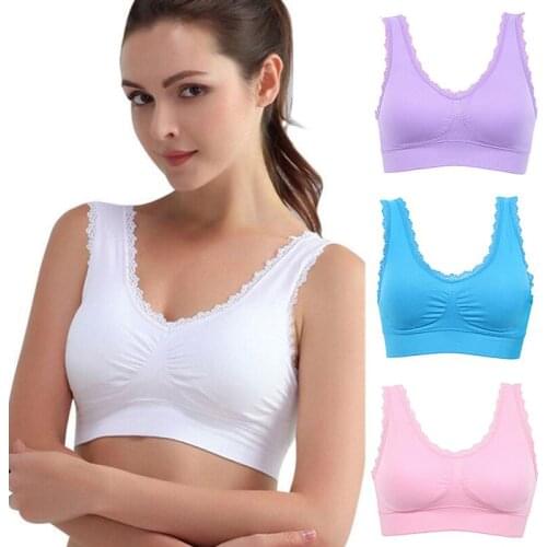 1 Set Seamless Comfort Bra Sports Style Crop Top Vest Shapewear Stretch Bras Sports Underwear No Steel Vest Style Sports Bras