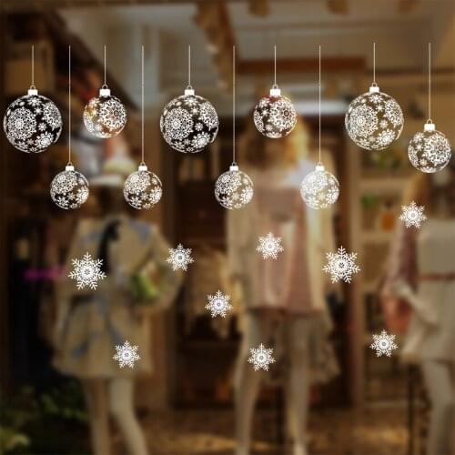 1pc Christmas Static Sticker Glass Window Sticker Christmas Decoration for Home Xmas DIY 2022 New Year Gifts Navidad Natal Decor