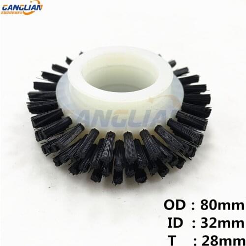 1 Piece Bosh Bobst brush wheel 80x32x28mm black hard brush die cutting machine