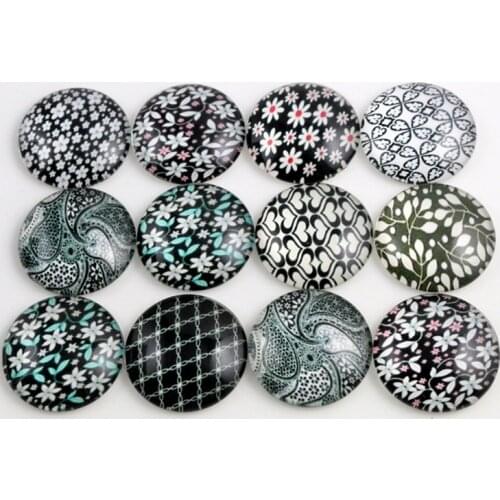 10pcs 20mm And 25mm New Fashion Mixed Handmade Photo Glass Cabochons Pattern Domed Jewelry Accessories Supplies