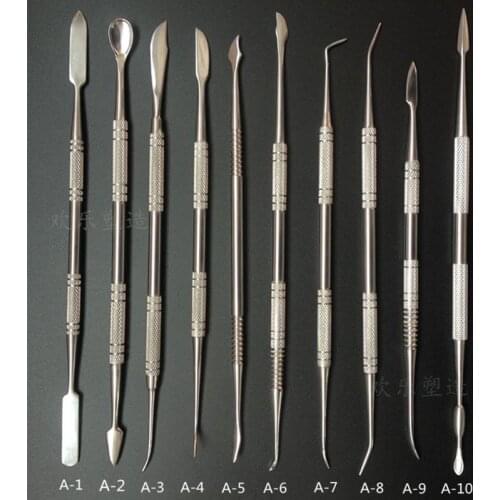 10 Pcs / Set Stainless Steel Soft Clay Tools Sculpting Smoothing Wax Pottery Modeling Carved Crafts modeling tools