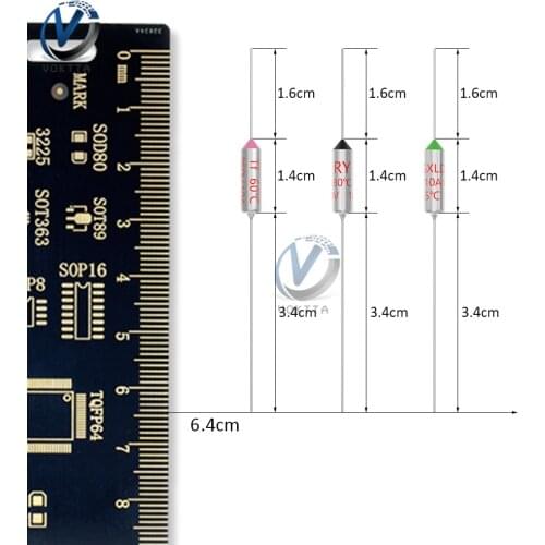 10pcs RY/TF Fusibles Auto 10A 250V 60-280℃ Temperature 60℃ 65℃ 90℃ 120℃ 121℃ 130℃ 133℃ 142℃ 167℃ 175 Thermal Fuse kit
