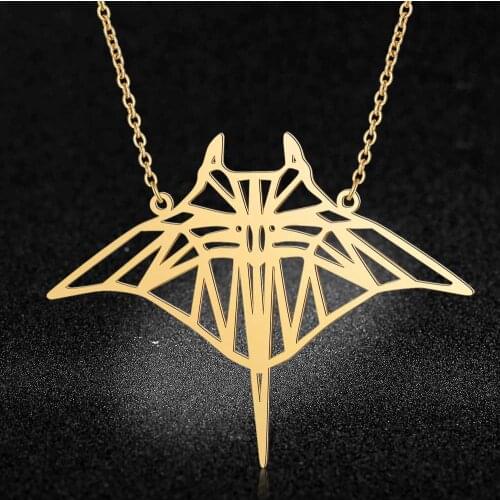 100% Stainless Steel Ray Fish Fashion Necklace for Women Female Trendy Jewelry Wedding Party Necklaces Wholesale Special Gift