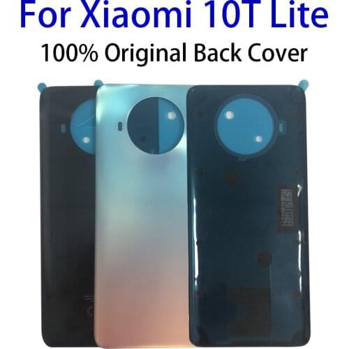 100% New Original For Xiaomi Mi 10T Lite Battery Cover Back Glass Panel Rear Door Housing With Glue Adhesive