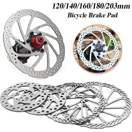 120/140/160/180/203mm Stainless Steel Bike Rotor Brake Disc Cycling Brake Pad for Mountain Road Cruiser Bikes Bicycle Parts