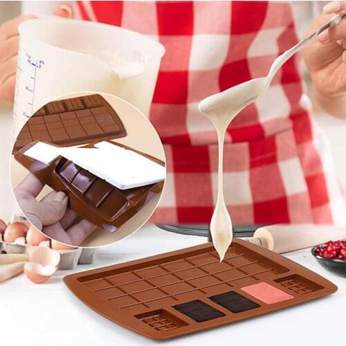 2 In 1 Silicone Waffle Molds 2 Pcs Non-Stick Baking Mould For Chocolate Candy Fondant Home Kitchen DIY Decor Molds Accessories