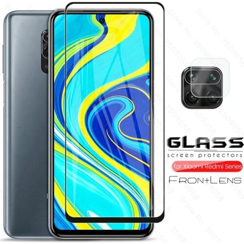 2-in-1 screen protector tempered glass for xiaomi redmi note 9s 9 pro max glass radmi 9 a c readmi 9a 9c with camera lens film