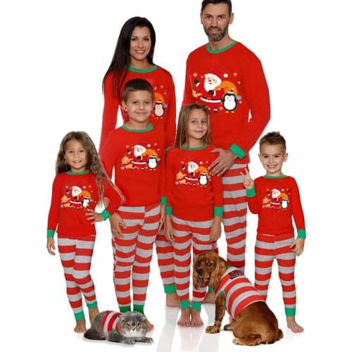 2021 Christmas Santa Claus Family Matching Pajamas Aduls Kids Clothing Set Baby Romper Cute Smile Santa Xmas Family Outfits
