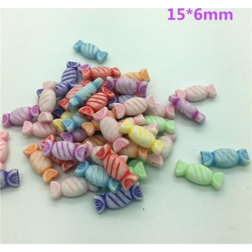 50pcs 15*6mm Candy Mixed Colors Acrylic Perforation Beads DIY Jewelry Making Earrings Necklace Bracelet Accessories #No-23
