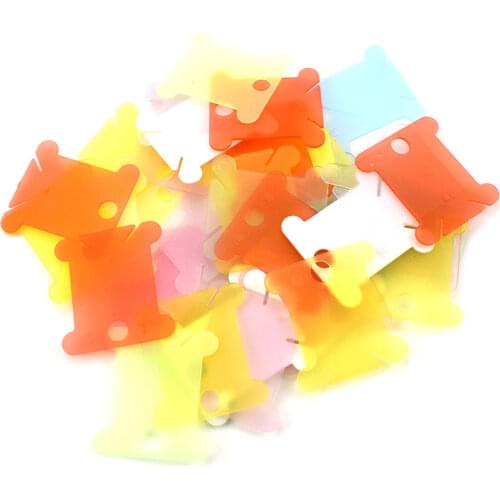 500PCS Cross Stitch Storage Holder Plastic Sewing Thread Winding Plate Board Card Embroidery Floss Craft Thread Bobbin Organizer