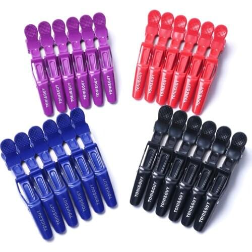New 6 Pcs Hair Clips Mouth Professional Hairdressing Beak Sectioning Clips Crocodile Hairpins Salon Hair Care Styling Tools