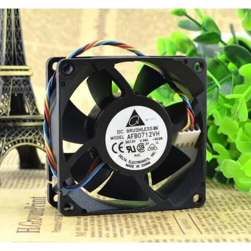 AFB0712VH 7025 70x70x25mm 7cm DC 12V 0.56A 4-wire Air Ball Bearing Cooling Fan