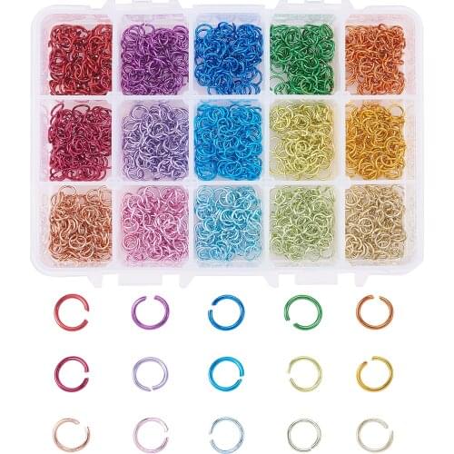 15 Colors 6x0.8mm Aluminum Open Jump Rings Split Rings Connectors For DIY Jewelry Making Accessories Wholesale Supplies