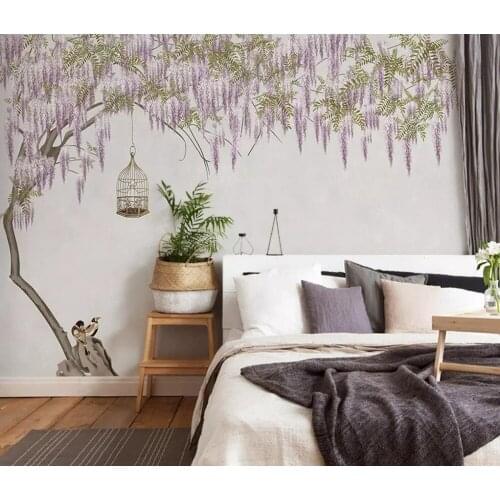 Bacal Custom photo wallpaper mural new flower Nordic modern 3d hand painted TV background wall papel de parede 3D wall paper