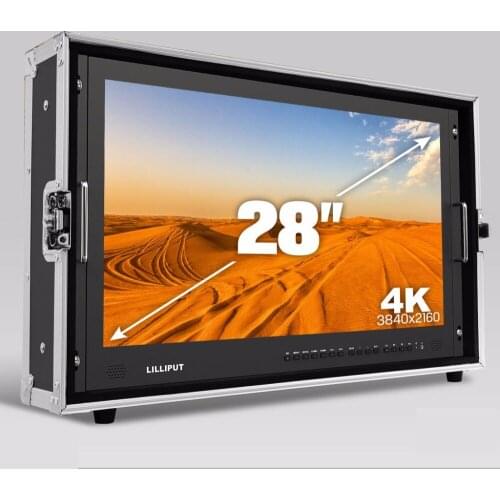 FREE SHIP LILLIPUT 28" 3840*2160 Broadcast Monitor 3G SDI 4K Ultra HD Monitor SDI HDMI TALLY Director Monitor for Camera