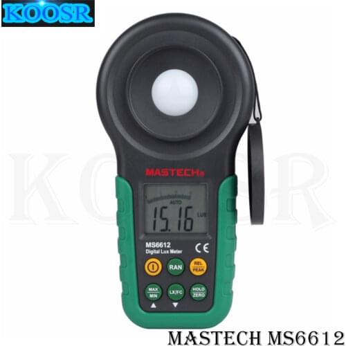 Digital Multi function Luxmeter Mastech MS6612 High Accuracy 200,000 Lux Light Meter Test spectra Auto range