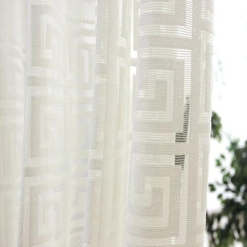 Cortinas Dormitorio New Tulle For Living Room Bedroom Chinese Style Blinds Gauze For Windows Curtains Fabric Home Textile Sm-18