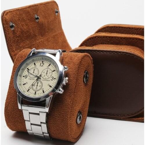 2Slot Travel Watch Case Wristwatch Organizer Watch Accessories Made by Leather for Wristwatch Jewelry Display Waterproof