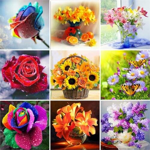 EverShine Diamond Painting Kits Sunflowers Diamond Embroidery Flowers Mosaic Cross Stitch Rhinestones Art Handmade Hobby Gift