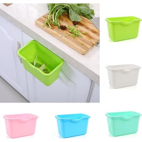 1Pc Kitchens Cabinet Door Basket Hanging Trash Can Waste Bin Garbage Rack Tool Mother Good Helps Storage Container For Kitchen