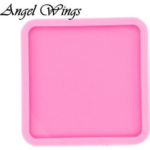 8cm*8cm Square Coaster Silicone Molds DIY Shiny Epoxy Resin Geode Agate Resin Mold Mould DY0272