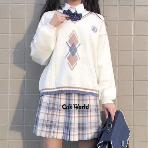[Little Yogurt] Girls Summer High Waist Pleated Skirts Plaid Skirts Women Dress For JK School Uniform Students Cloths