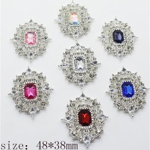 New Fashion 5pcs / lot Alloy Decoration Crystal Flatback DIY Creative Belt Bag Wedding Gift Ribbon Invitation Supply Accessories