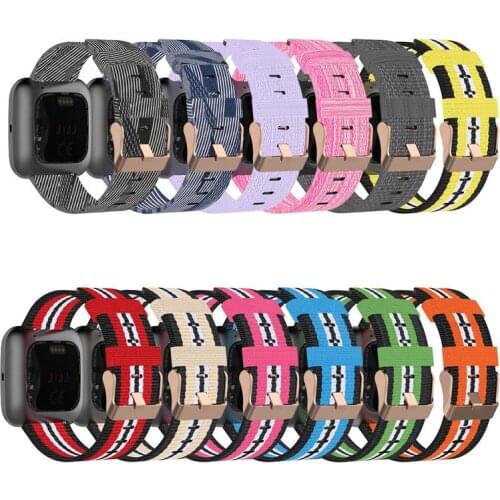 Nylon Bracelet For Fitbit Versa 2 Watch Band Canvas Strap For Fitbit Blaze / Versa 1 / Versa Lite Replacement Smart WristStrap